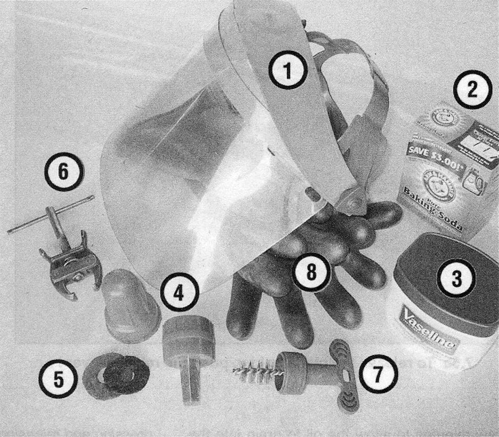 RAM Trucks Tools and materials required for battery maintenance