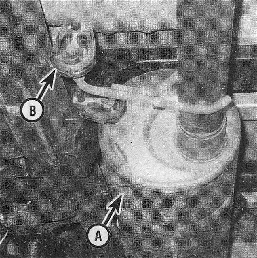 RAM Trucks Inspect the muffler (A) and all hangers (B) for signs of deterioration