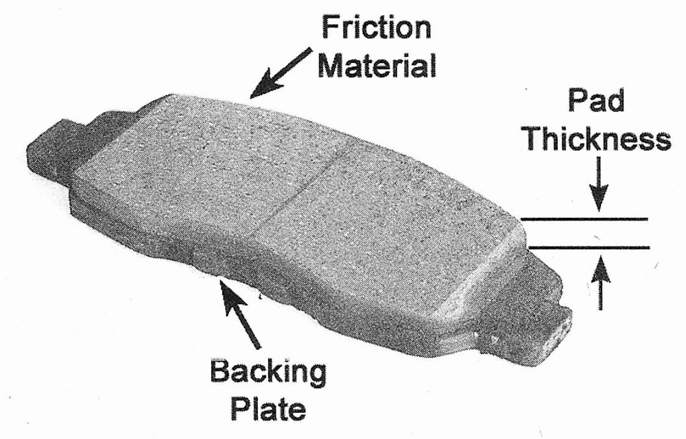 RAM Trucks If a more precise measurement of pad thickness is necessary, remove the pads and measure the remaining friction material