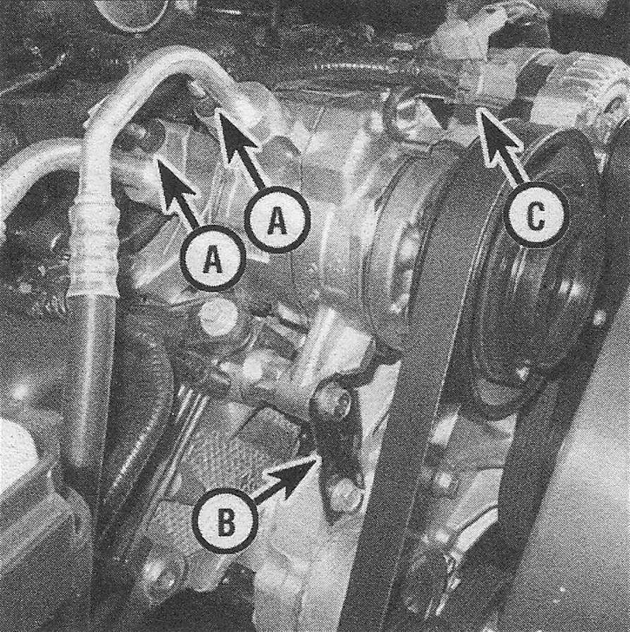 RAM Trucks Air conditioning compressor details (4.7L V8 engine)