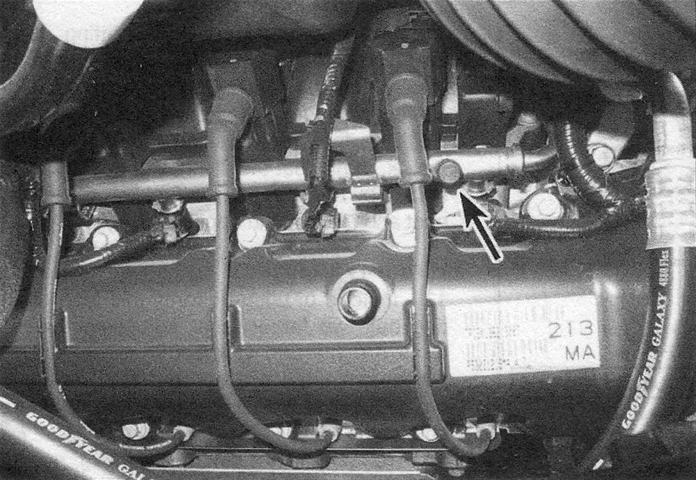 RAM Trucks Fuel and exhaust systems - gasoline engines Fuel pressure test port location (4.7L V8 engines shown, 3.7L V6 similar)