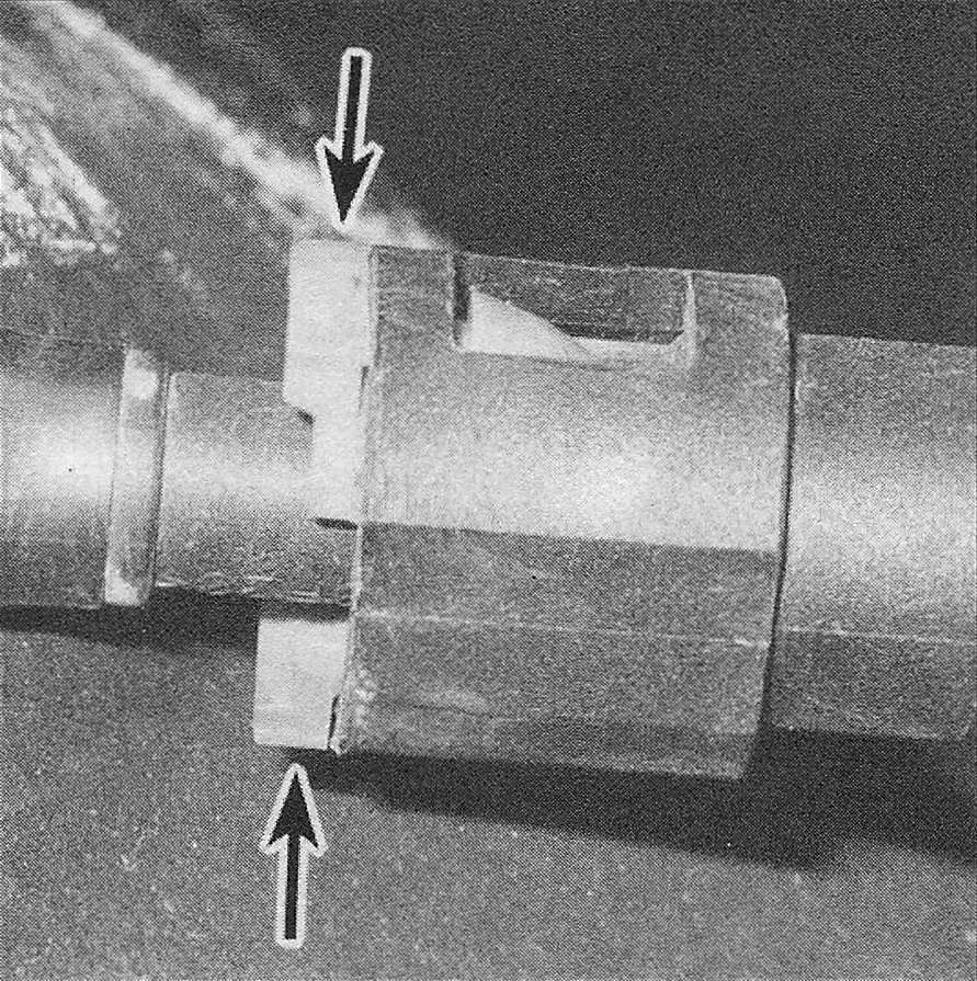 RAM Trucks Fuel and exhaust systems - gasoline engines To disconnect a two-tab type fitting, depress both tabs with your fingers then pull the fuel line and the fitting apart (the plastic retainer comes off with the fuel line)