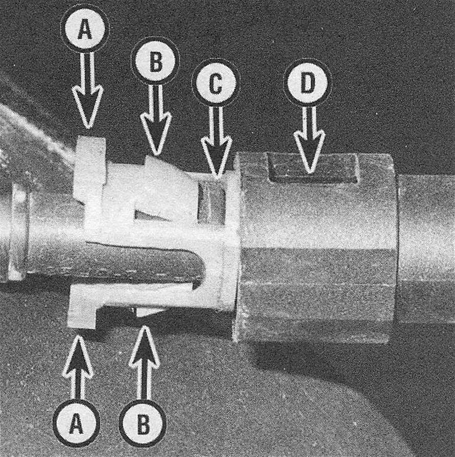 RAM Trucks Fuel and exhaust systems - gasoline engines Before reconnecting a two-tab type fitting, position the plastic retainer correctly