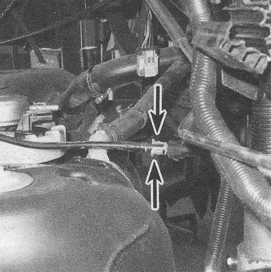 RAM Trucks Fuel and exhaust systems - gasoline engines Disconnect the EVAP line fitting (the EVAP line fitting has already been disconnected in this photo. If you don't know how to disconnect this type of fitting, Fuel lines and fittings - repair and replacement)