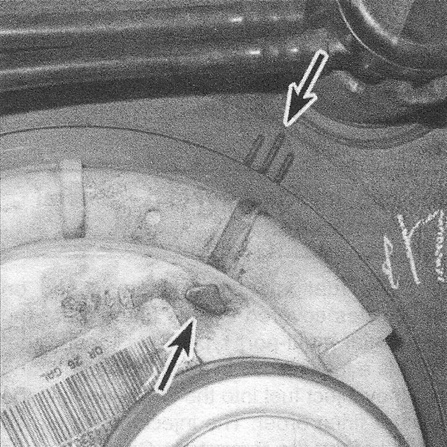 RAM Trucks Fuel and exhaust systems - gasoline engines When installing the fuel pump/fuel level sending unit module, make sure the alignment arrow on top of the module is aligned with the center mark of the three hash marks on top of the fuel tank