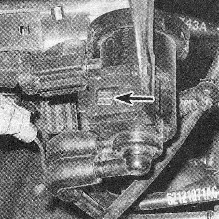 RAM Trucks Engine electrical systems To detach the EVAP purge solenoid from its mounting bracket, depress this locking tang and slide the solenoid off its bracket