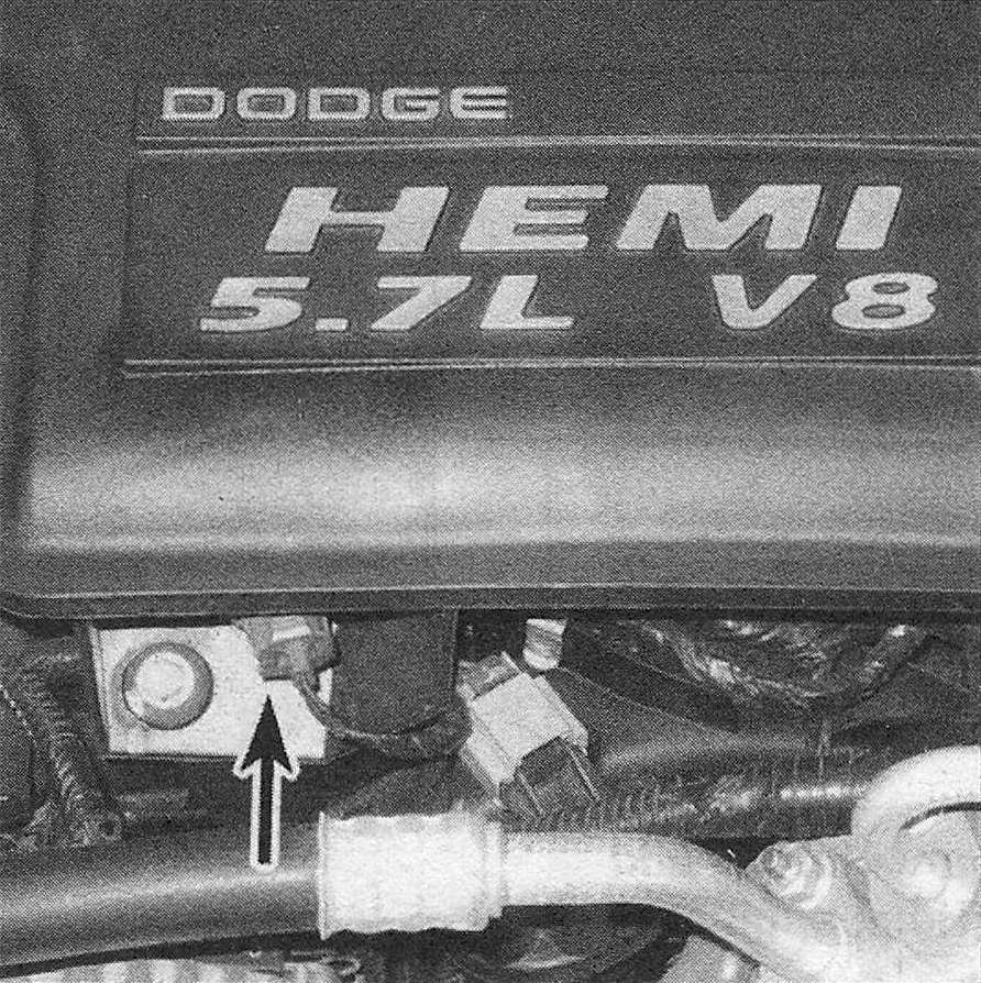 RAM Trucks On Hemi engines, the IAT sensor is located at the right front corner of the air resonator box