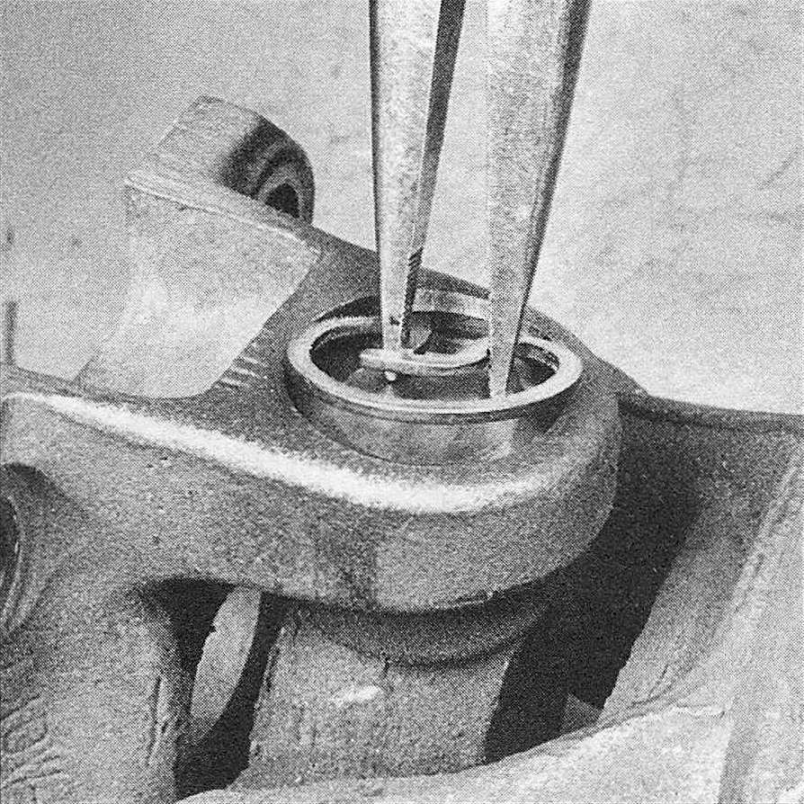 RAM Trucks A pair of needle-nose pliers can be used to remove the universal joint snap-rings